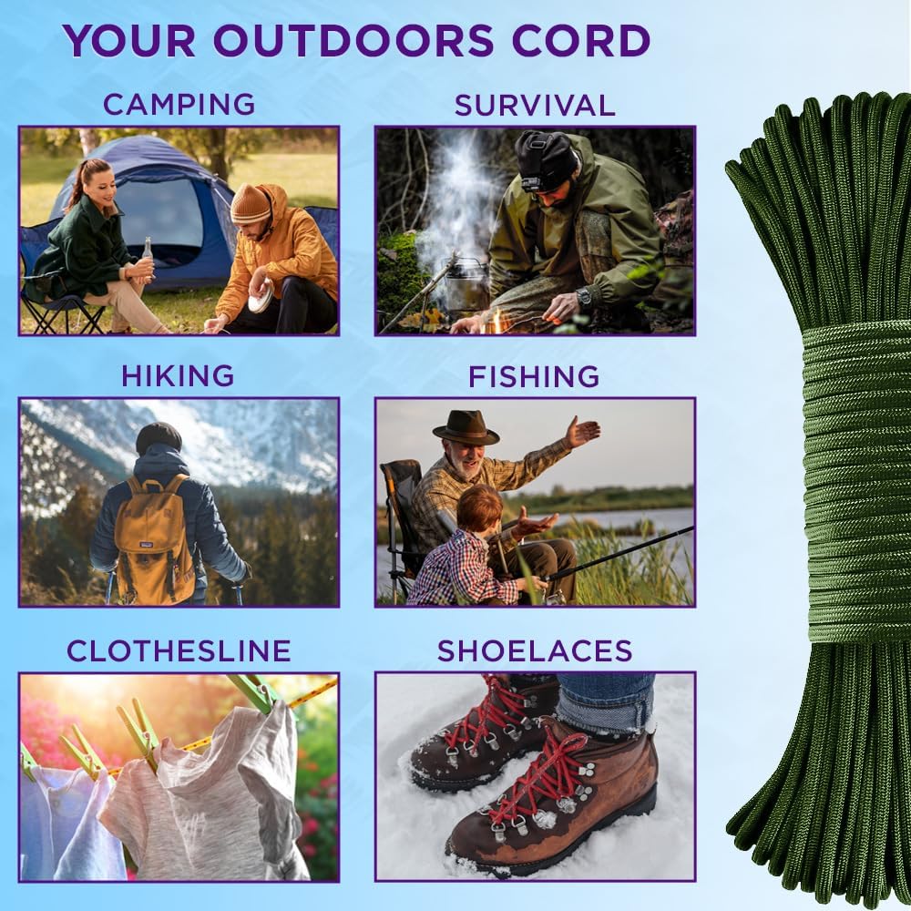 Reflective Paracord Rope 1000f - Para Cord 1000Ft 评论和价格