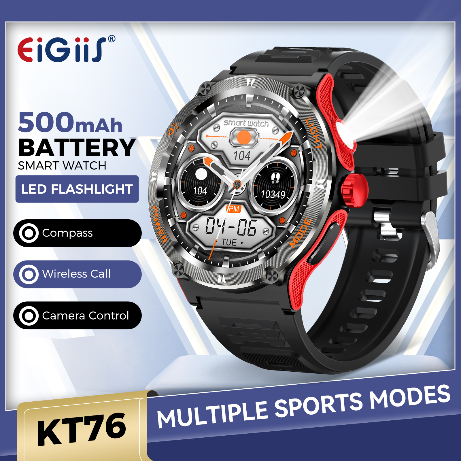 EIGIIS Smart Watch 3ATM Waterp - Compass Lensatic 评论和价格