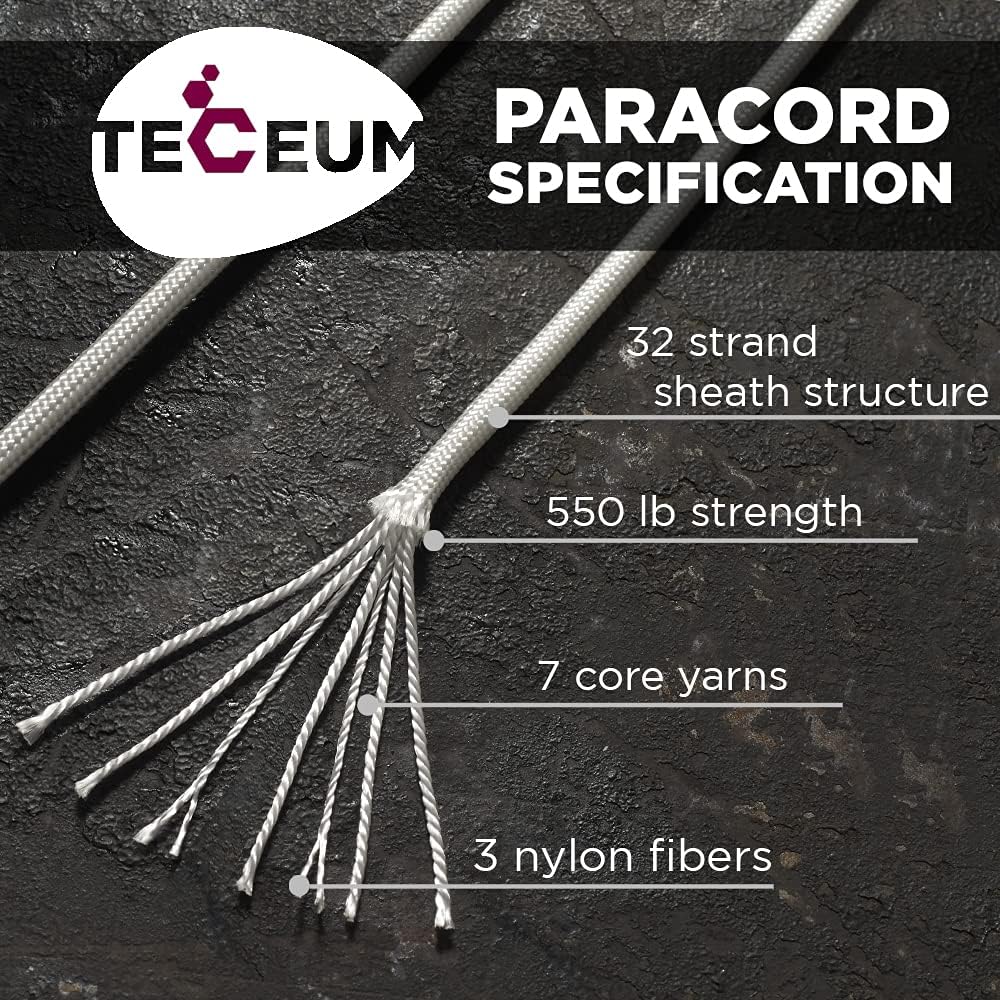 Paracord Type III 550 White 10 - Para Cord 1000Ft 评论和价格