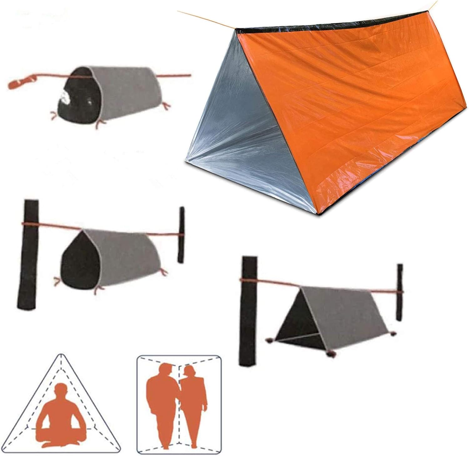 2 Person Emergency Shelter Biv - Emergency Mylar Tent 评论和价格