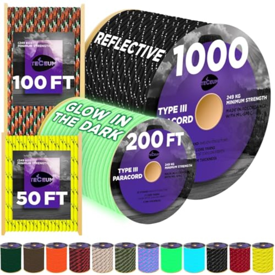 Reflective Paracord Rope 1000  - Para Cord 1000Ft 评论和价格