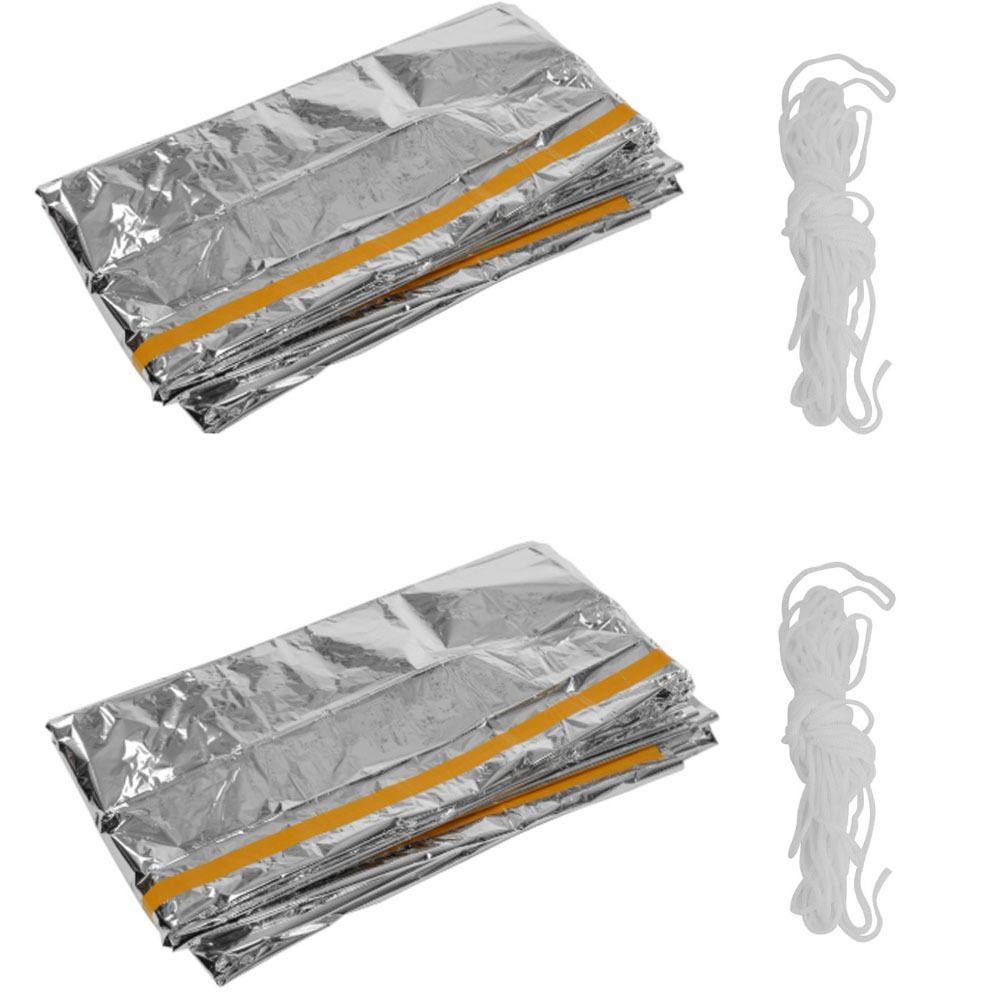 2 Pcs Durable Reflective Emerg - Survival Blanket Reflective 评论和价格