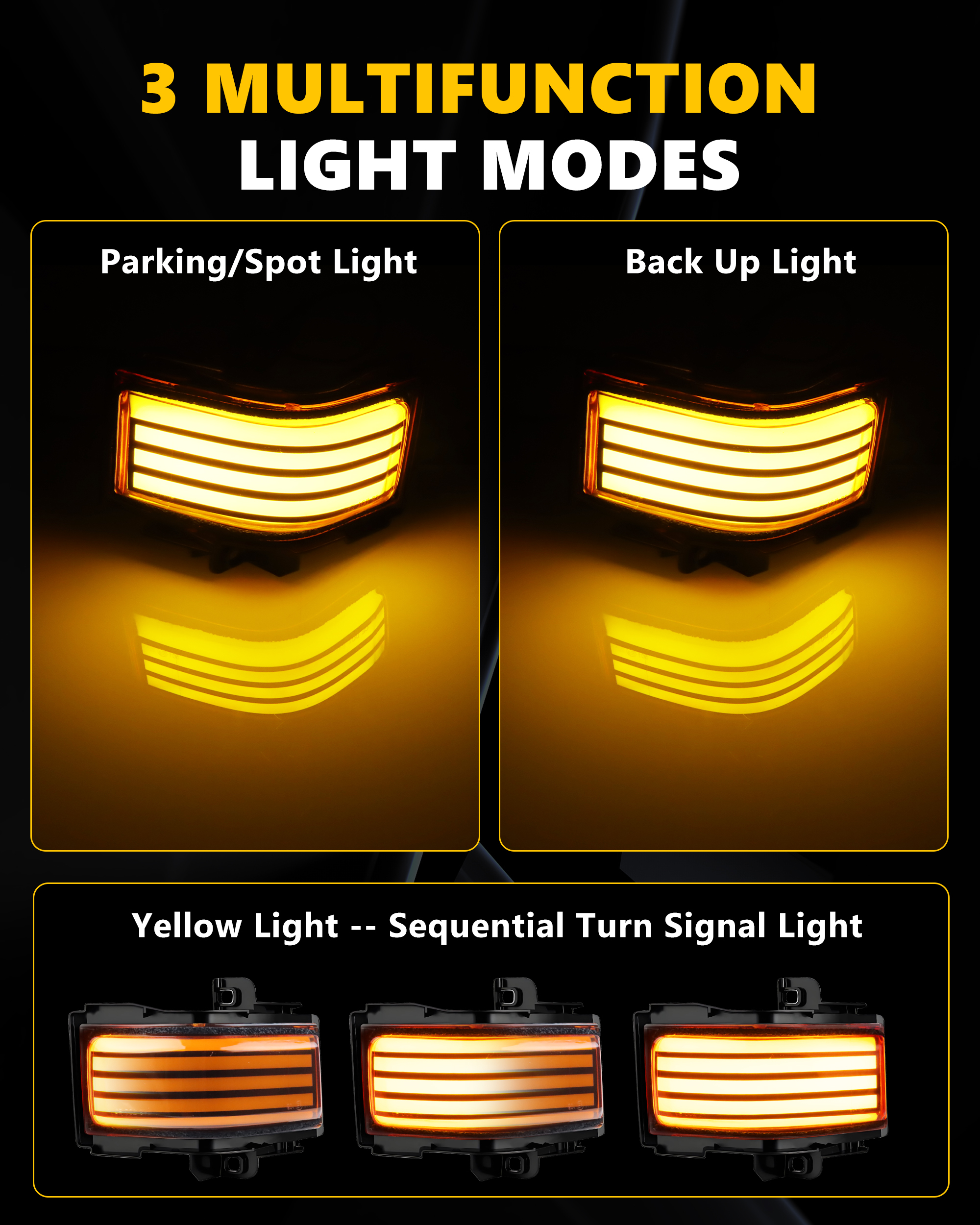 2Pcs Turn Signal Light Side Mi - Signal Panel Orange 评论和价格