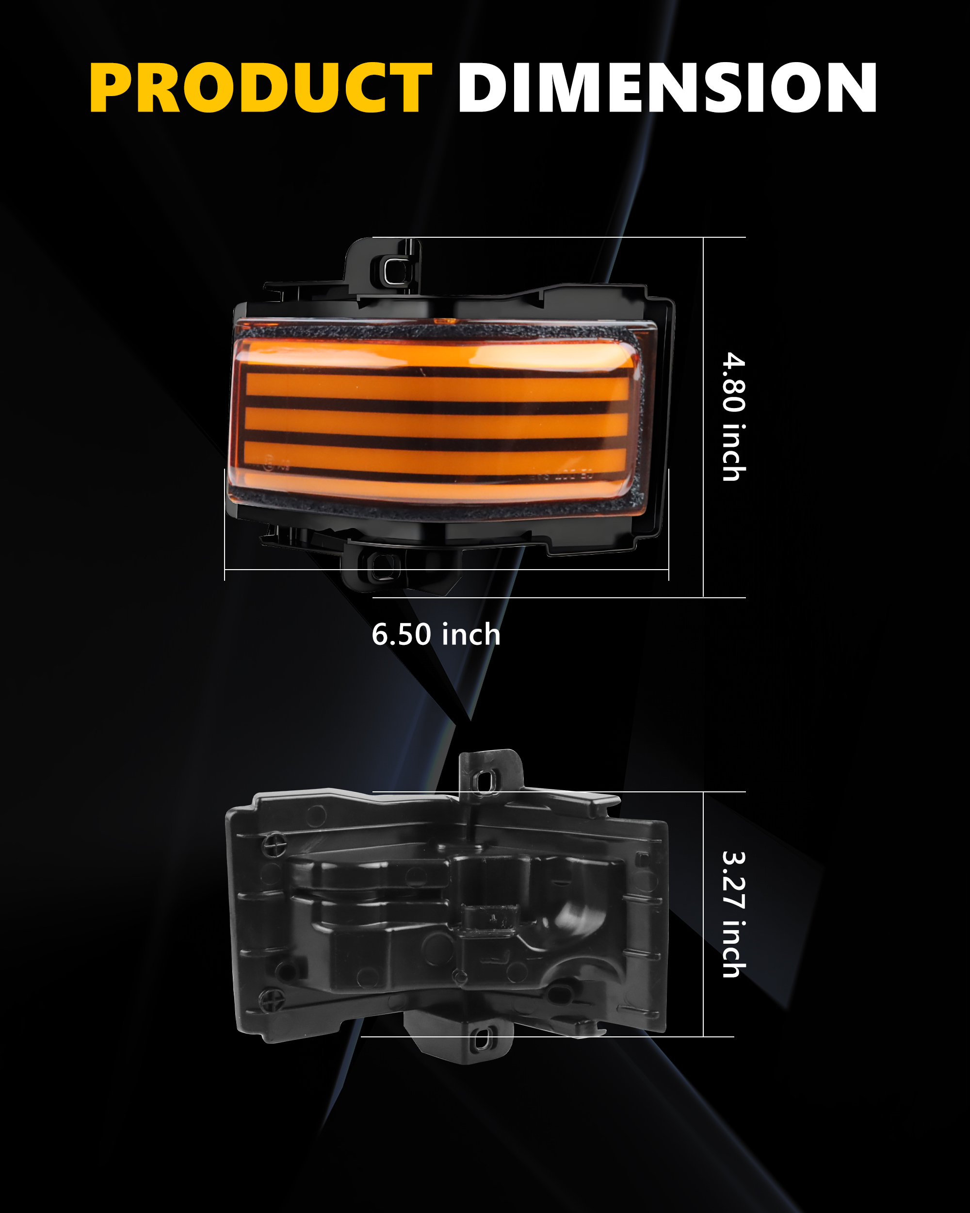 2Pcs Turn Signal Light Side Mi - Signal Panel Orange 评论和价格