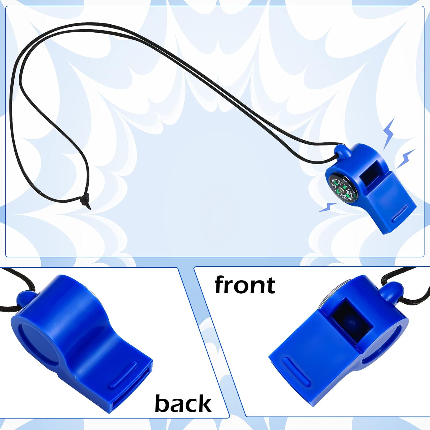7 Pack 2-in-1 Whistle Compass  - Emergency Whistle Loud 评论和价格