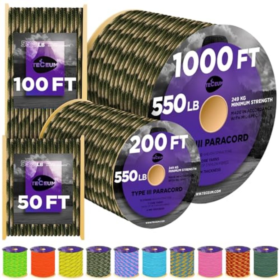 Reflective Paracord Rope 1000  - Para Cord 1000Ft 评论和价格