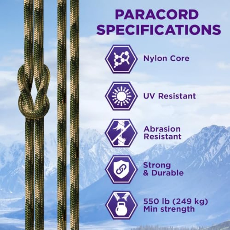 Reflective Paracord Rope 1000  - Para Cord 1000Ft 评论和价格