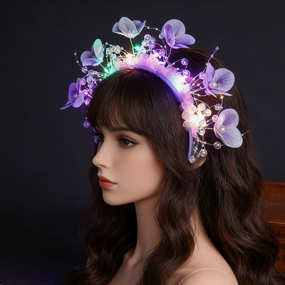 Glowing Flower Butterfly Headb - Sos Light Strobe 评论和价格