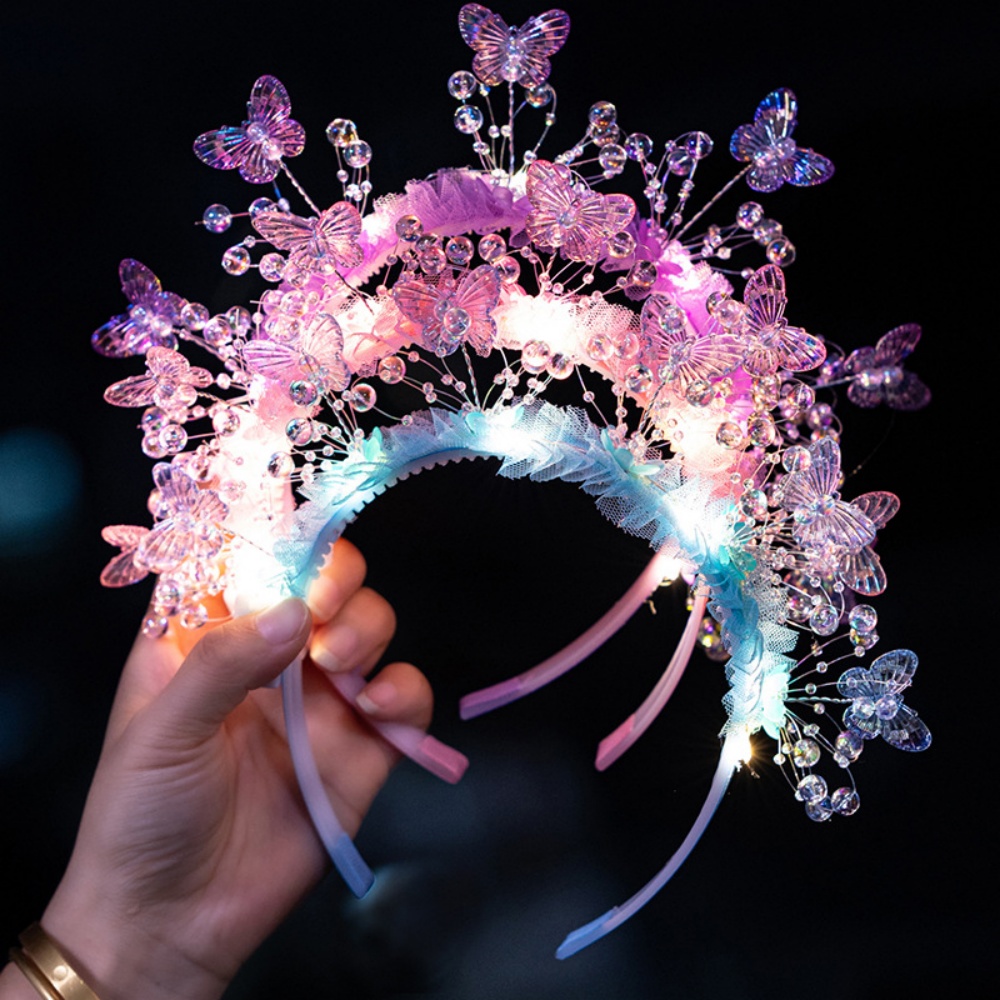 Glowing Flower Butterfly Headb - Sos Light Strobe 评论和价格