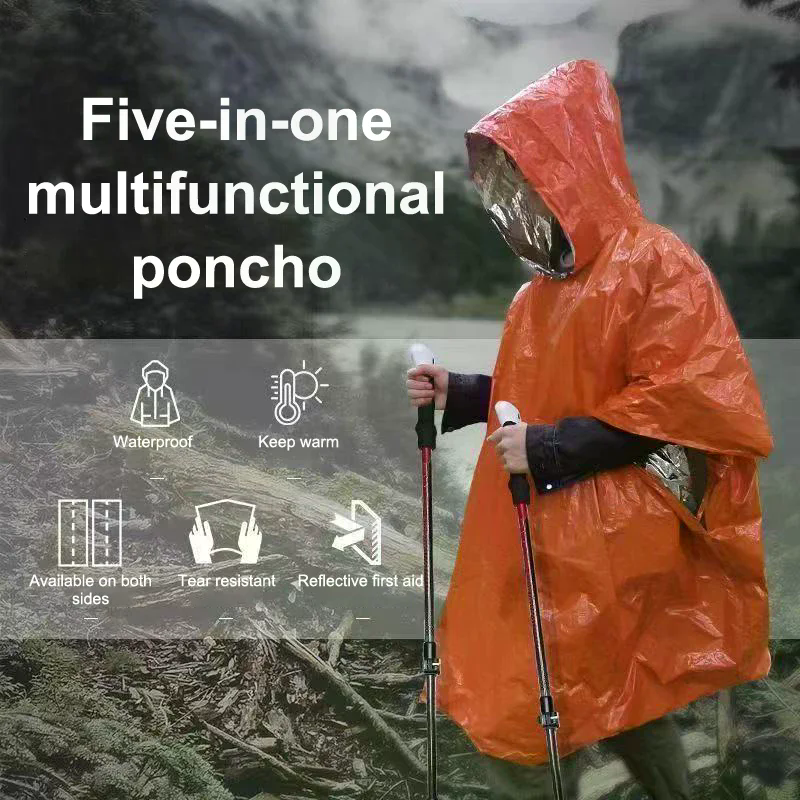4PCS Emergency Survival Rain H - Survival Blanket Reflective 评论和价格