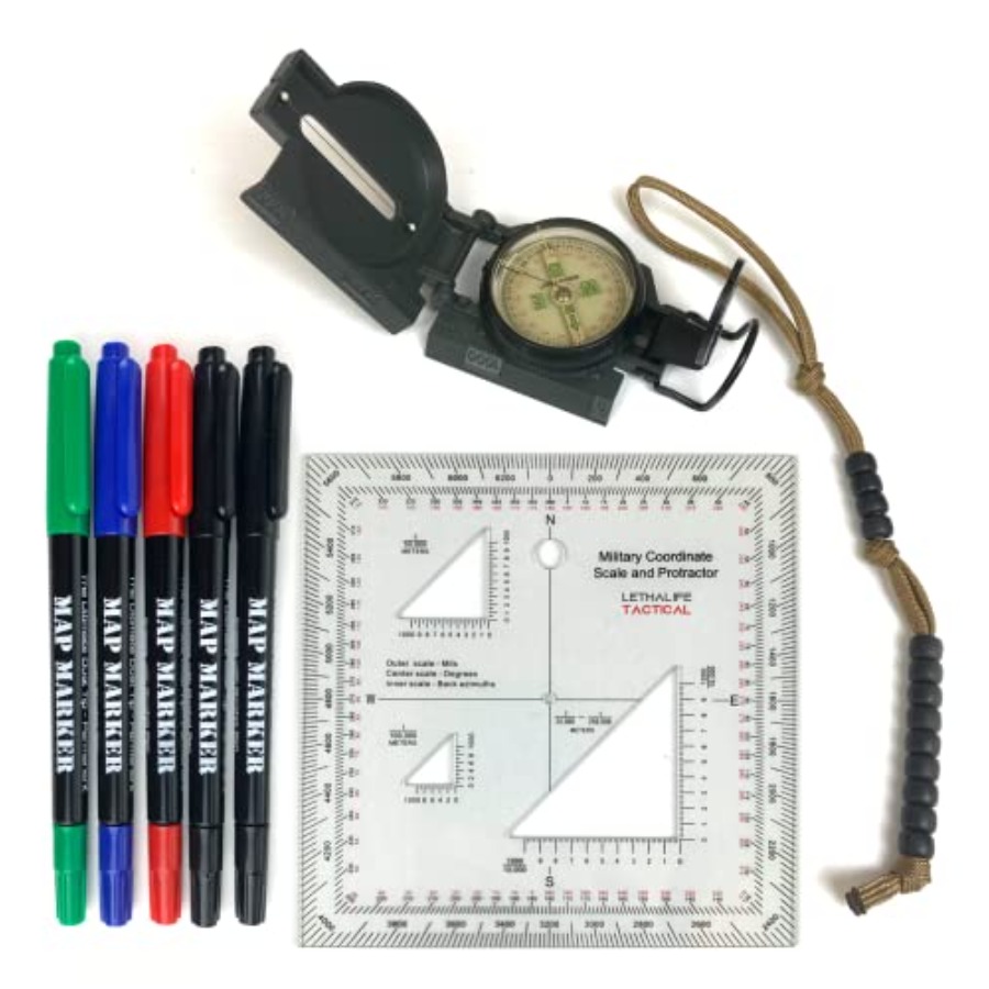 Land Nav Kit with Lensatic Com - Compass Lensatic 评论和价格