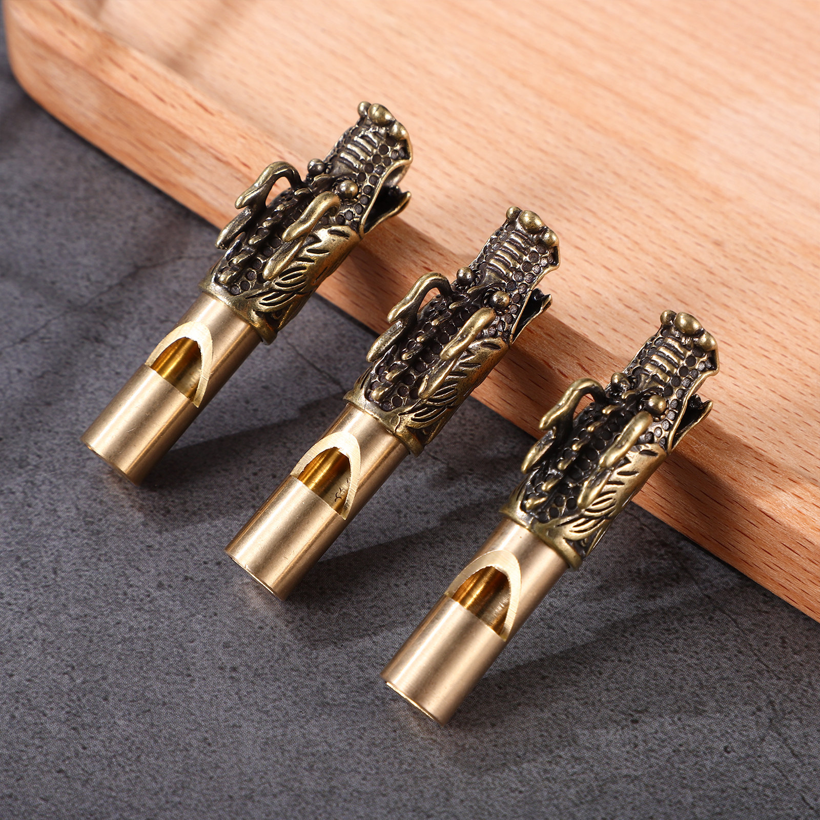3Pcs Chinese Dragon Brass Whis - Emergency Whistle Loud 评论和价格