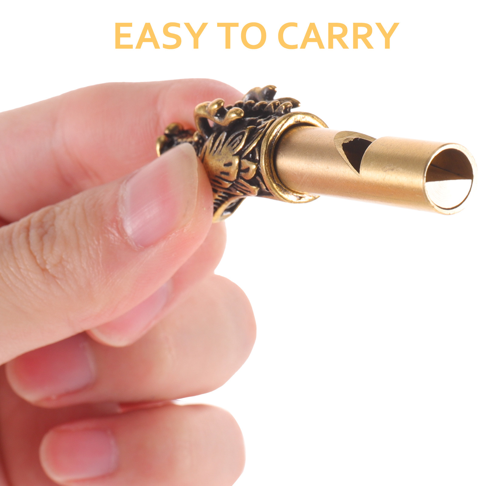 Delicate Brass Whistle Keychai - Emergency Whistle Loud 评论和价格
