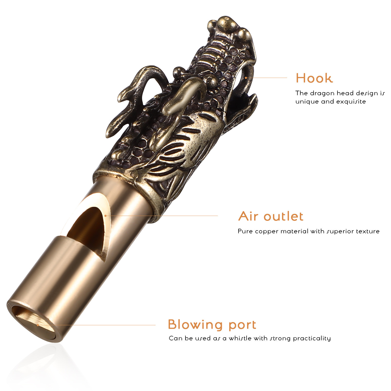 3Pcs Chinese Dragon Whistles B - Emergency Whistle Loud 评论和价格