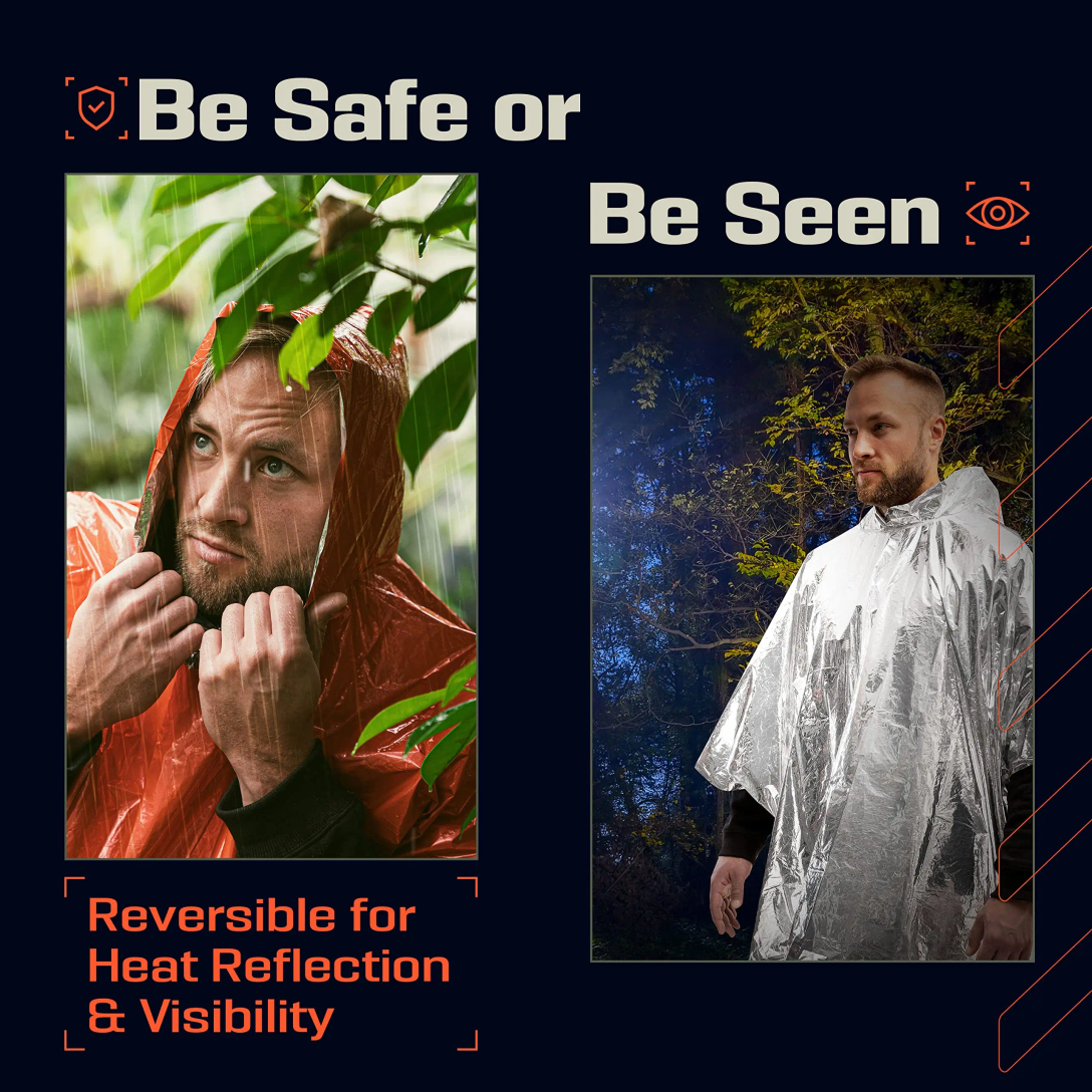 Emergency Rain Poncho with Hoo - Emergency Mylar Tent 评论和价格